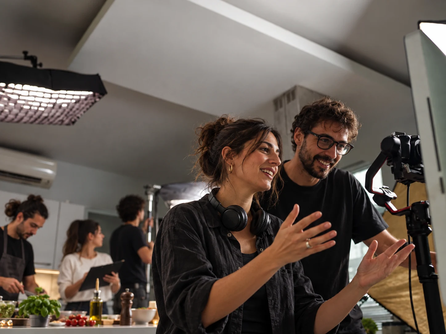 Team creativo italiano GINKGOSAIT al lavoro su una produzione